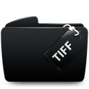 Black, Folder, Tiff Icon
