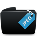 Black, Folder, Jpeg Icon