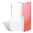Folder, Open, Red Icon