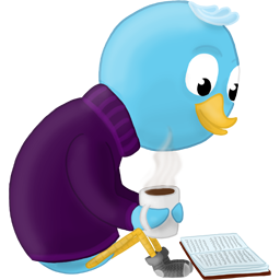 Bird, Book, Read, Twitter Icon