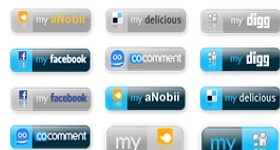 Social Web Buttons Icons
