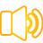 Basic, Speaker, Yellow Icon