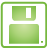 Basic, Disk, Floppy, Green Icon