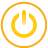 Basic, Button, Power, Yellow Icon