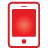Basic, Mobile, Red Icon