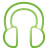 Basic, Green, Headphone Icon