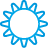 Basic, Blue, Sun, Weather Icon