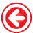 Basic, Frame, Left, Navigation, Red Icon