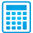 Basic, Blue, Calculator Icon
