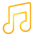 Basic, Music, Yellow Icon