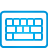 Basic, Blue, Keyboard Icon