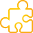 Basic, Puzzle, Yellow Icon