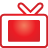 Basic, Red, Television Icon