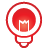 Basic, Bulb, Light, Red Icon