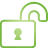Basic, Green, Lock, Unlock Icon