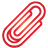 Basic, Clip, Paper, Red Icon