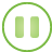 Basic, Button, Green, Pause Icon