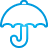 Basic, Blue, Umbrella Icon