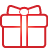 Basic, Gift, Red Icon