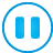 Basic, Blue, Button, Pause Icon