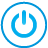Basic, Blue, Button, Power Icon