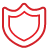 Basic, Red, Shield Icon