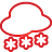 Basic, Red, Snow, Weather Icon
