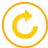 Basic, Button, Cw, Rotate, Yellow Icon