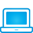Basic, Blue, Laptop Icon