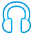 Basic, Blue, Headphone Icon