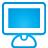 Basic, Blue, Monitor Icon