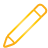 Basic, Pencil, Yellow Icon