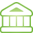 Bank, Basic, Green Icon