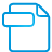 Basic, Blue, Document, File Icon