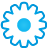 Basic, Blue, Gear Icon