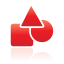 Red, Shapes Icon