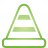 Basic, Cone, Green, Traffic Icon