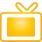Basic, Television, Yellow Icon