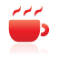 Coffee, Red Icon