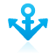 Anchor, Blue Icon