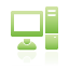 Computer, Green Icon