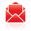 Mail, Open, Red Icon