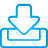 Basic, Blue, Inbox Icon