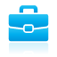 Blue, Briefcase Icon