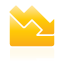 Area, Chart, Down, Yellow Icon
