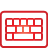 Basic, Keyboard, Red Icon
