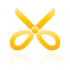 Scissors, Yellow Icon