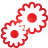 Basic, Gears, Red Icon