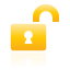 Lock, Unlock, Yellow Icon