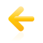 Arrow, Left, Yellow Icon